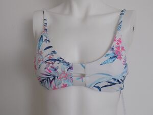 Raisins bikini top swimwear floral tropical size Small NEW